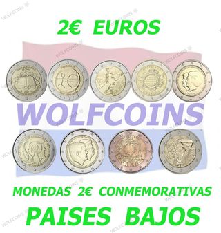 🇳🇱 PAISES BAJOS MONEDAS 2€ DOS EUROS VARIOS AÑOS