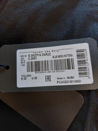 pantalone uomo di cotone stile classico