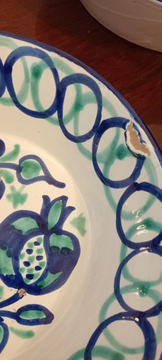 Cuenco o frutero de barro