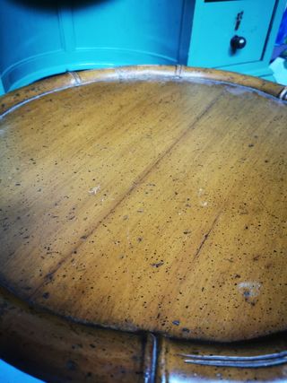 Mesa auxiliar madera. centro. tipo Caña. Vintage