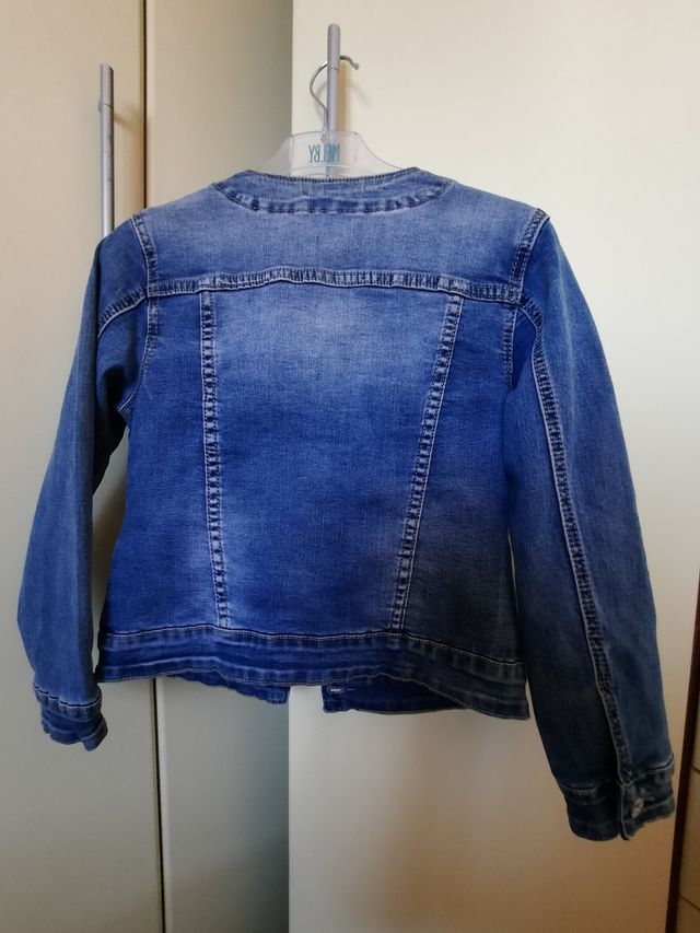 Giubbotto in jeans con perle