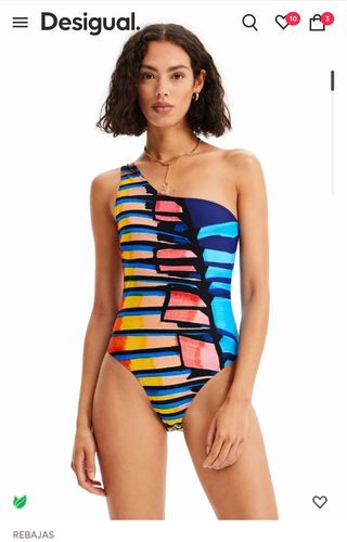 bañador desigual talla L nuevo
