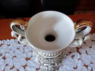 Jarrón ángeles y cisnes vintag