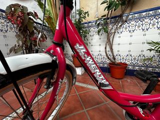 Bicicleta de paseo rosa