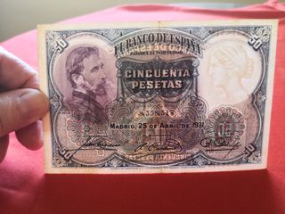 BILLETE 50 PESETAS 1931. II REPÚBLICA (MBC) BONITO