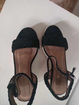 Sandalias cuñas de esparto
