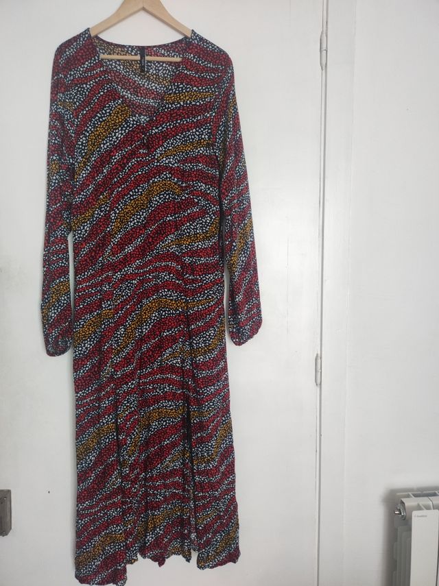 Vestido largo de flores Tiffosi talla L