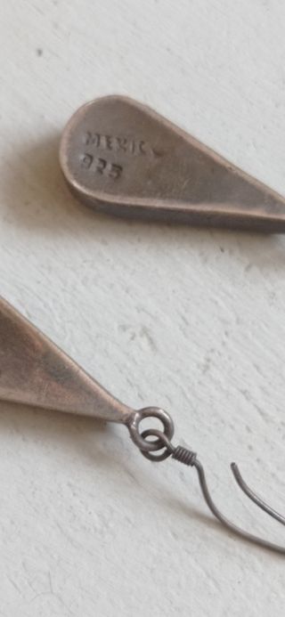 Pendientes plata mexicana y resina de taxco