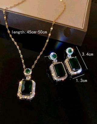 4 piezas Set joya con diseño de diamante