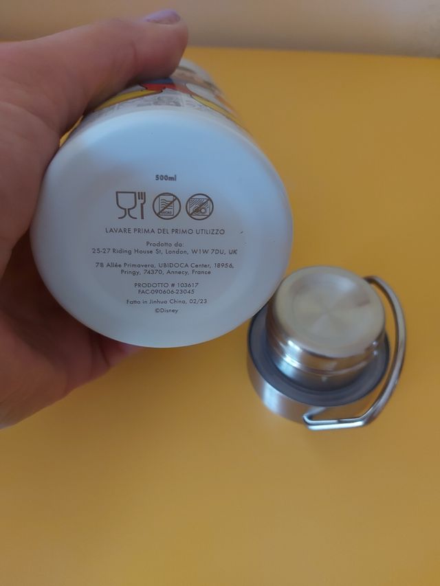 Metal water bottle Topolino