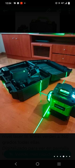 nivel laser 4d digital con caja transporte y 2 bat