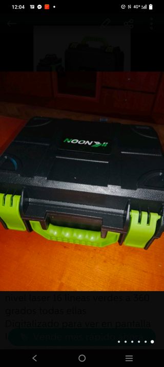 nivel laser 4d digital con caja transporte y 2 bat