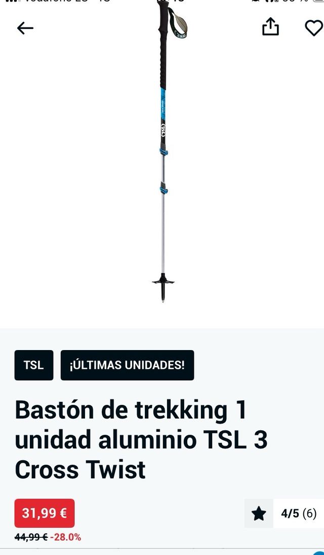 Bastones senderismo aluminio