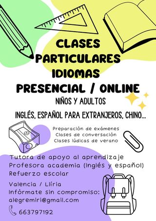 Profesora particular idiomas