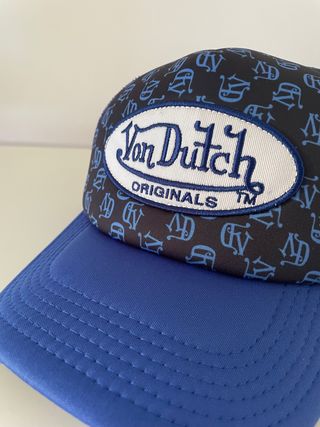 Trucker hat Von Dutch monogram blu e nero