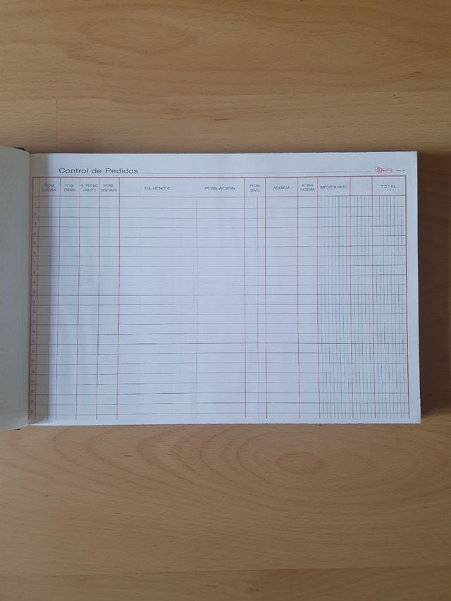 Libro de Pedidos.