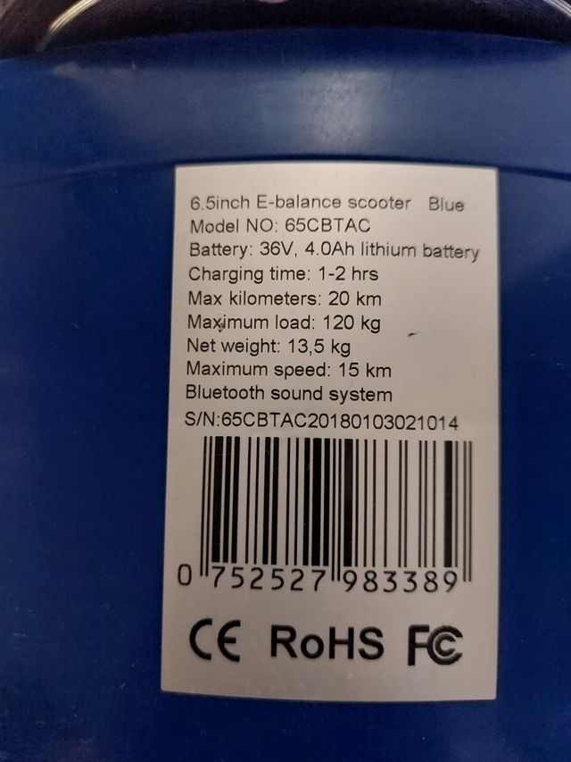 Hoverboard Evomotion azul