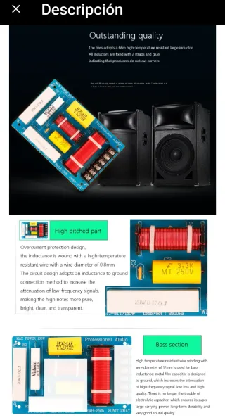 Pareja de Filtros 2Vias para Cajas con 2 Altavoces