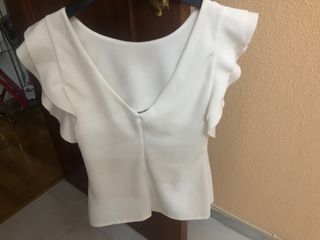 Blusa mangas volantes