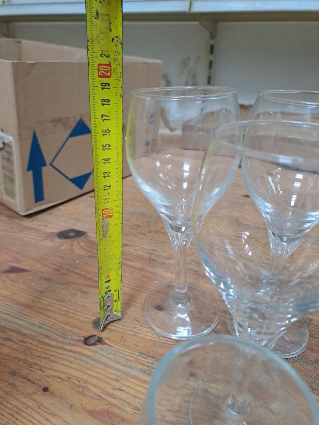 bicchieri in vetro con foglie, 20 pezzi vintage