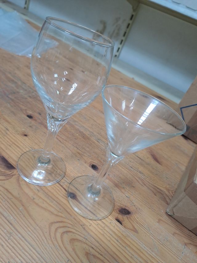 bicchieri in vetro con foglie, 20 pezzi vintage