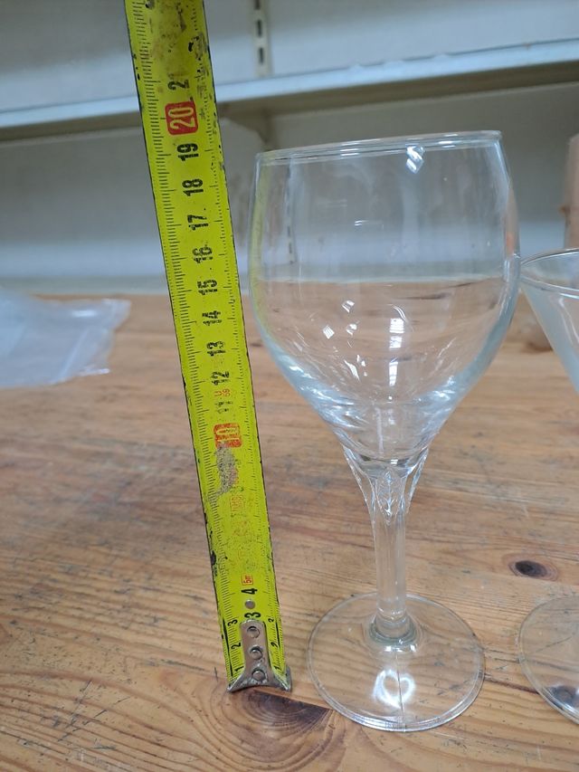 bicchieri in vetro con foglie, 20 pezzi vintage