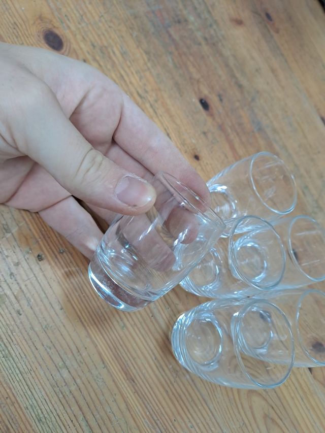 juego 6 vasos de chupito típicos de bar discoteca