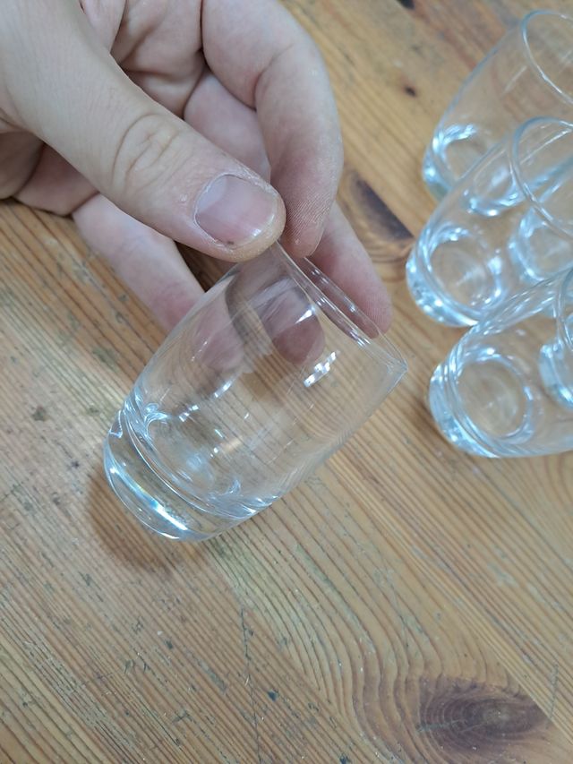 juego 6 vasos de chupito típicos de bar discoteca