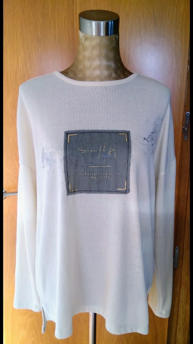 Jersey punto beige talla XL Tiffosi 