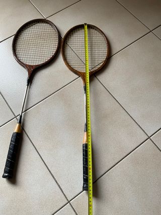 Coppia Racchette da Tennis Vintage in Legno