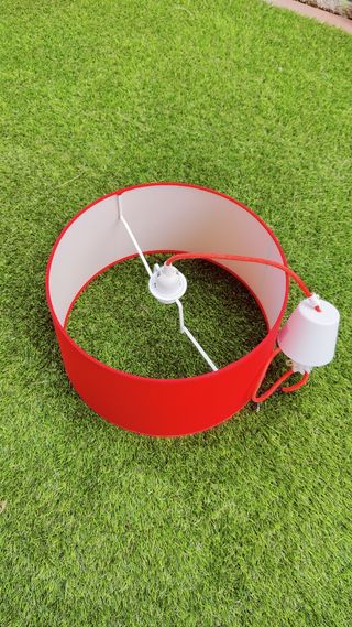 Lampara de techo roja