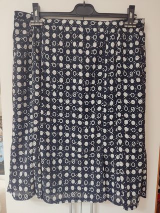 Falda azul marino Costura 40