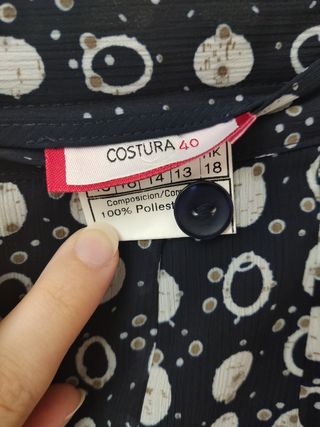Falda azul marino Costura 40