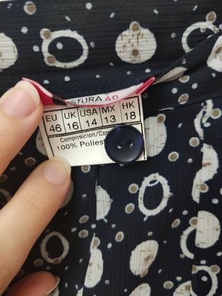 Falda azul marino Costura 40