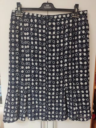 Falda azul marino Costura 40