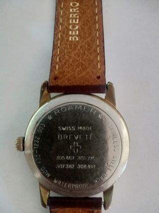 Reloj vintage Roamer Anfibio Incabloc 17 rubíes