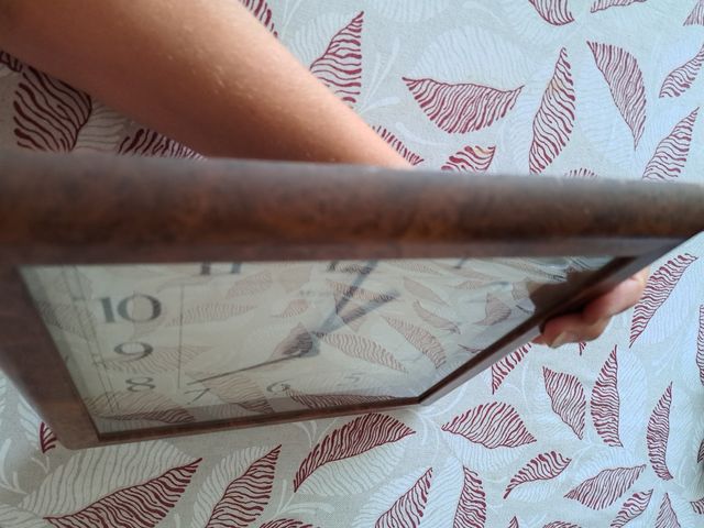 Orologio da muro in radica