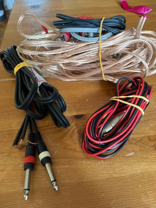 lote de cables audio e hifi