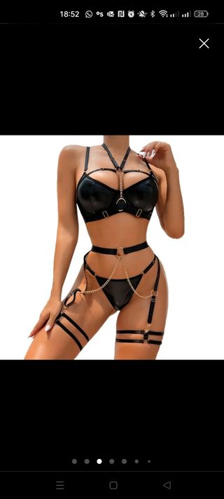 PACK LENCERIA NEGRO Y ROJO