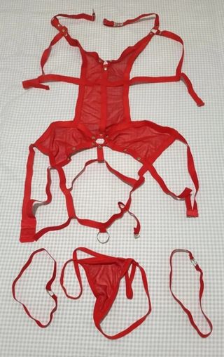 PACK LENCERIA NEGRO Y ROJO