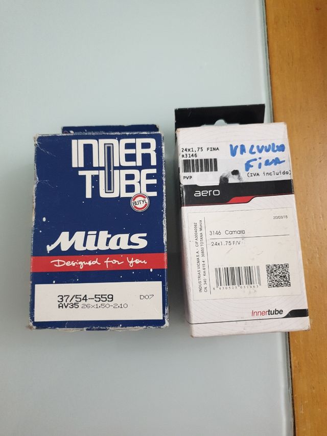tubos de rueda de bicicleta nuevos a 5 euros cada