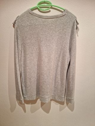 Jersey volantes gris claro ZARA