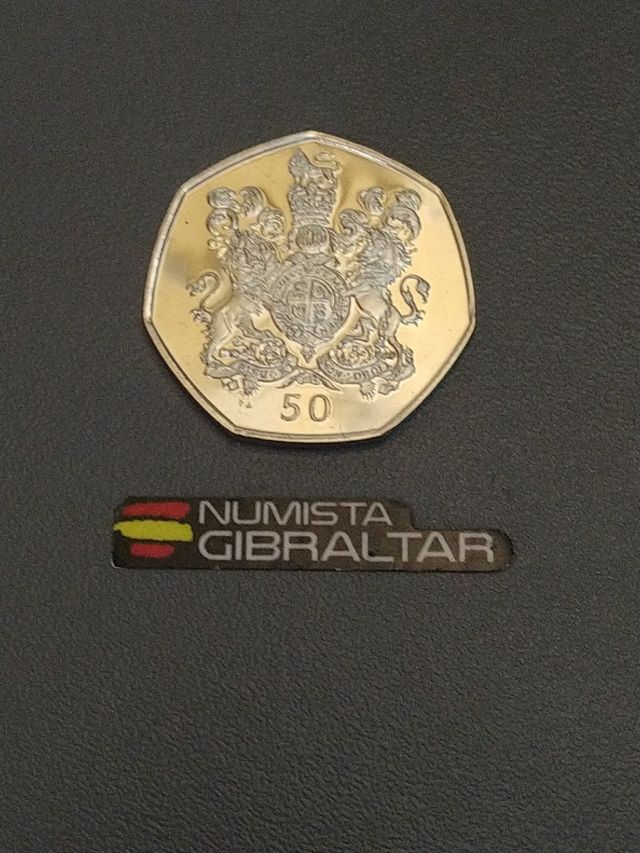Monedas 50p Gibraltar año 2019 bicentenario