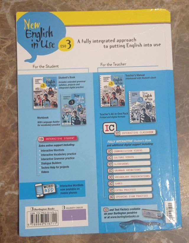 Libro inglés New English in use 3 ESO