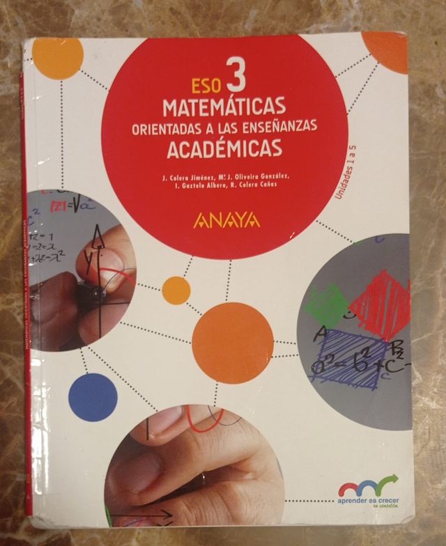 Libro de Matemáticas Académicas 3 ESO