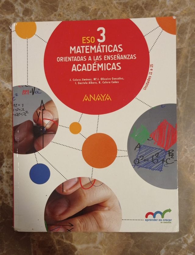 Libro de Matemáticas Académicas 3 ESO