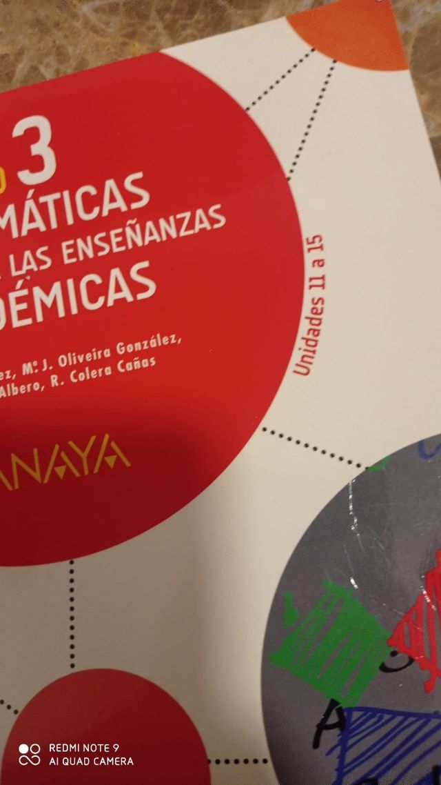 Libro de Matemáticas Académicas 3 ESO
