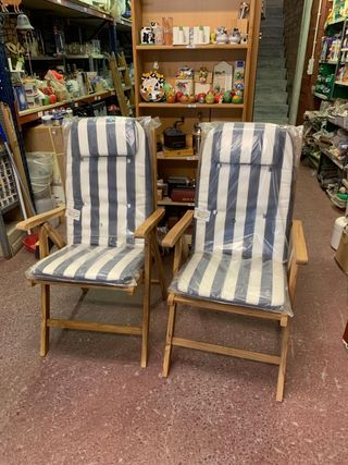 sillas madera tropical.