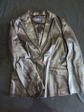 Chaqueta de Piel Cortefiel Mujer Talla M