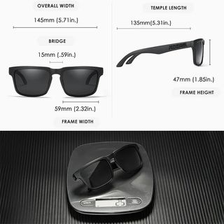 Gafas sol polarizadas.UV400.Negro/Blanco y azul.